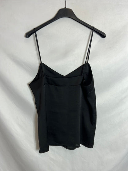 MANGO. Top negro tirantes. T M