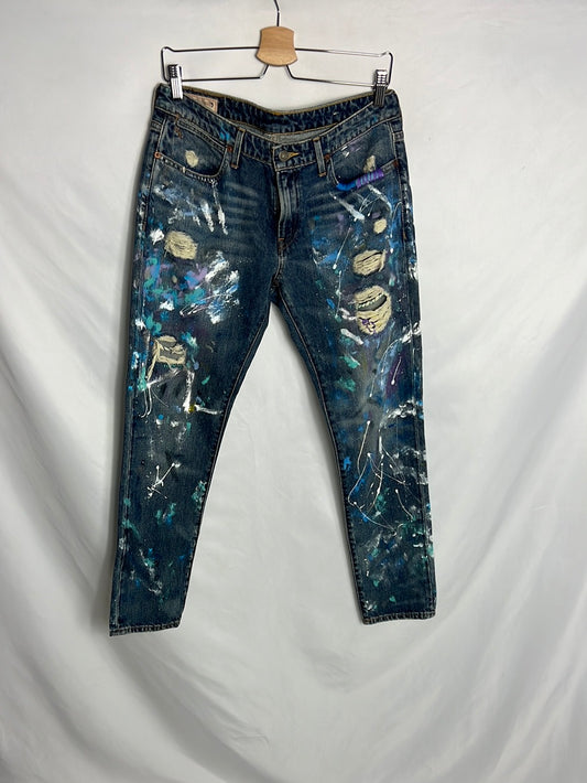 RALPH LAUREN POLO. Denim wear or paint effect. T 28(38)