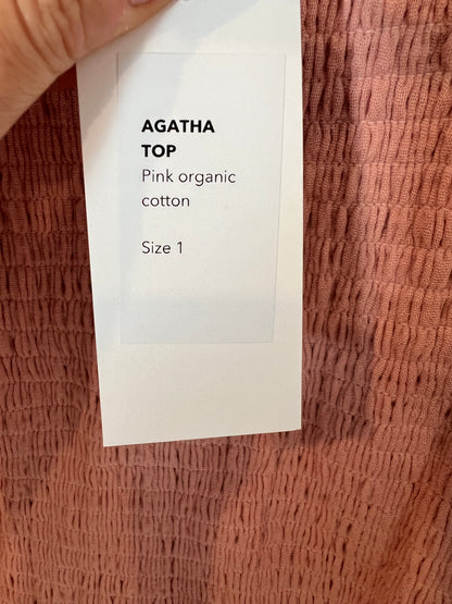 MAGNOLYA. Blusa rosa nido abeja T.s