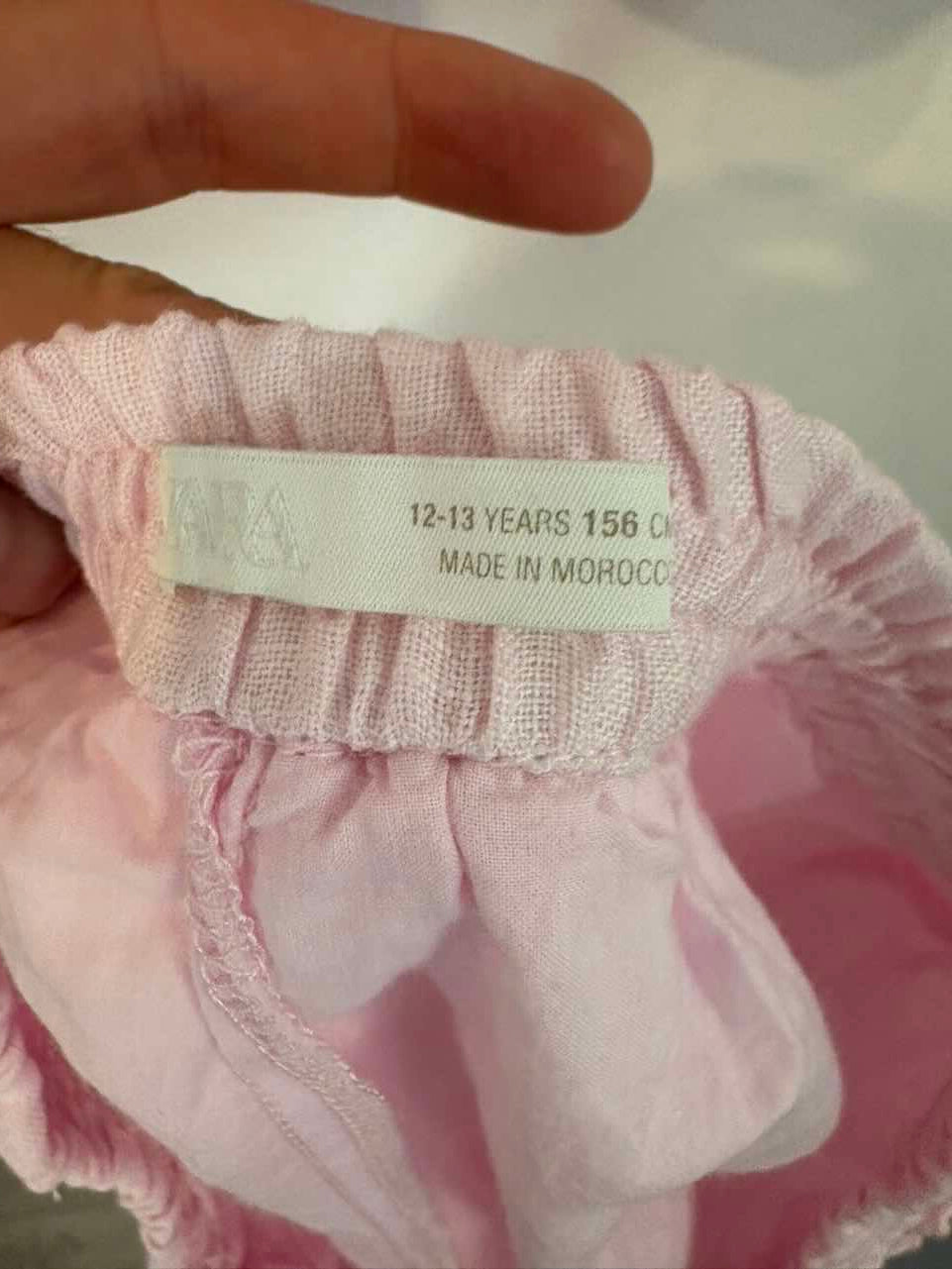 ZARA. Conjunto rosa claro lino