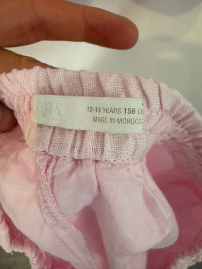 ZARA. Conjunto rosa claro lino