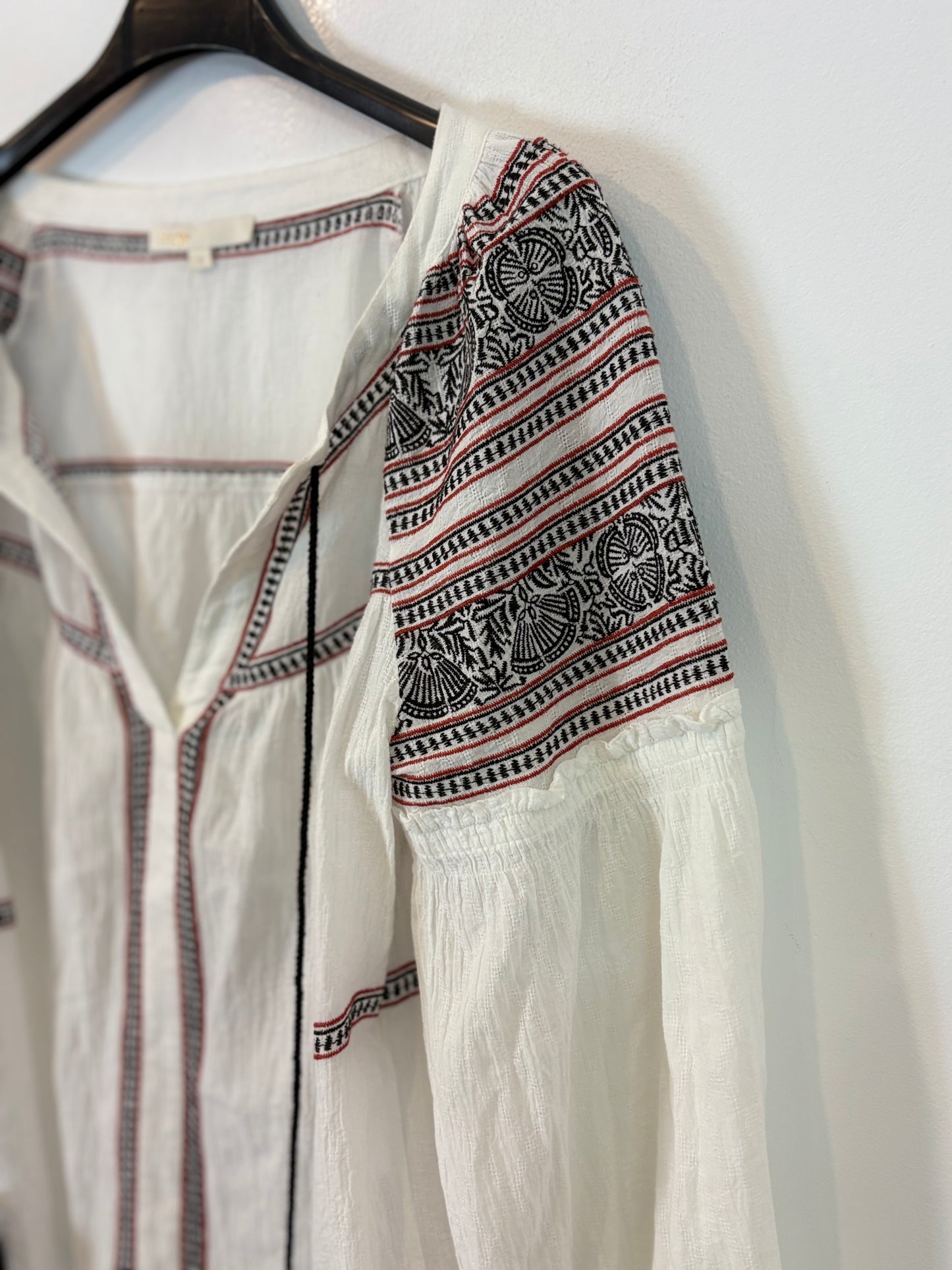 MAJE. Blusa algodón bordados. T 1 (S)