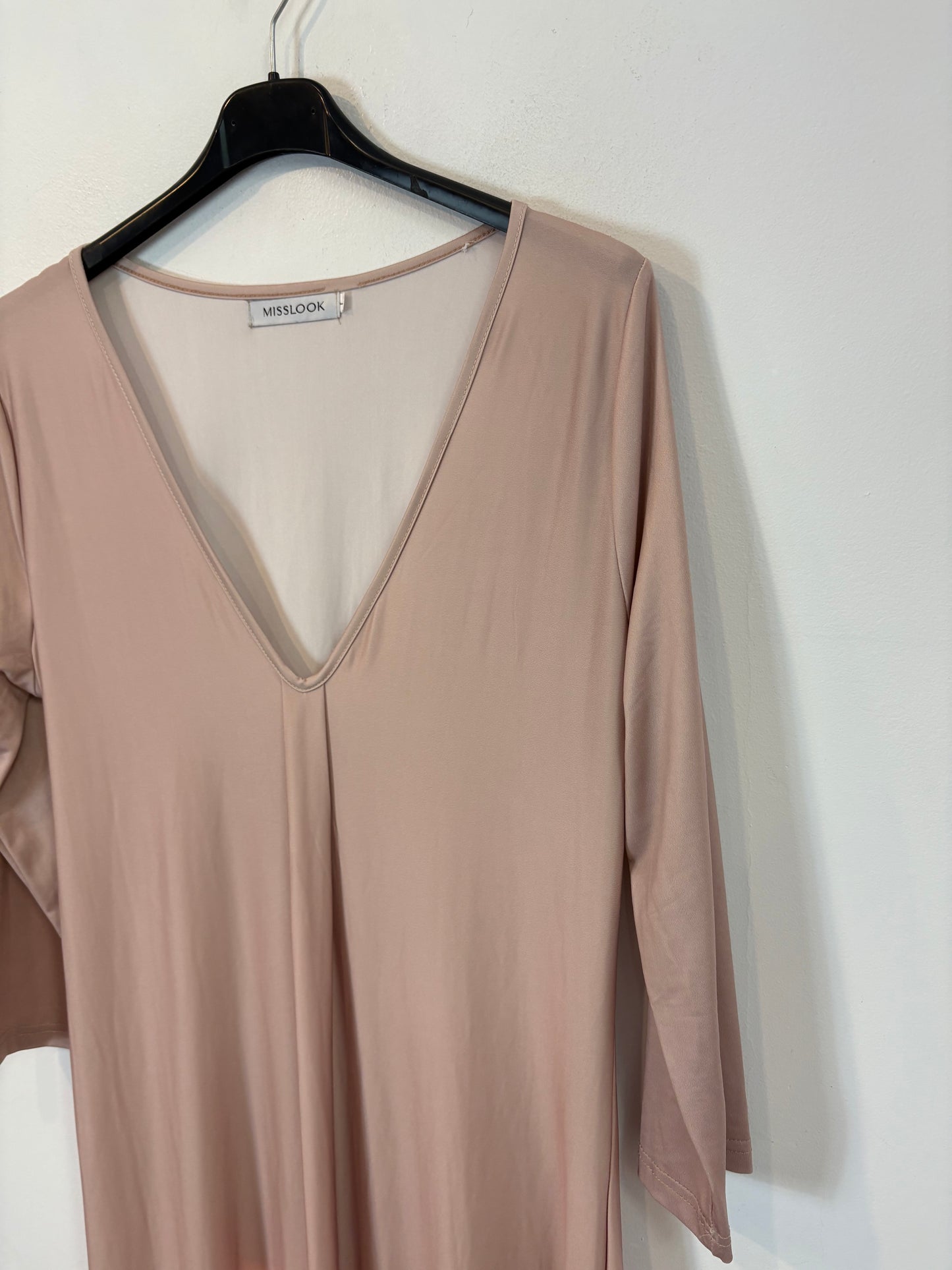 MISSLOOK. Vestido largo bicolor lycra. T L