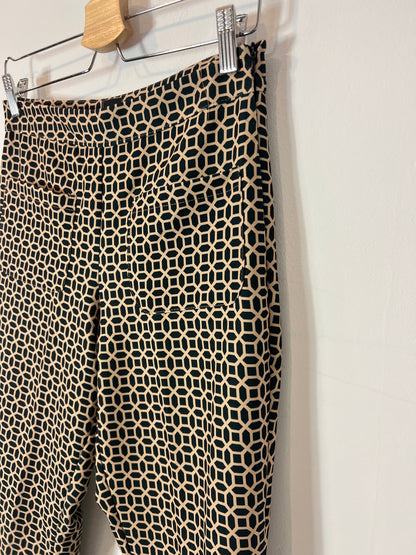 ERRE. Black printed trousers size 38