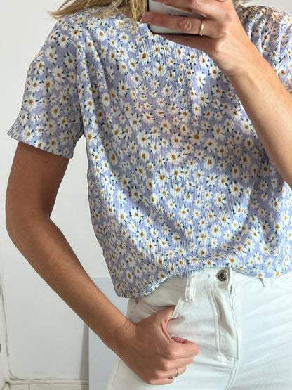 ZARA. Mauve floral top, size 13-14 years