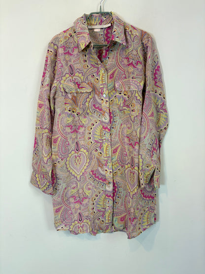 ZARA HOME. Vestido corto camsiero seda