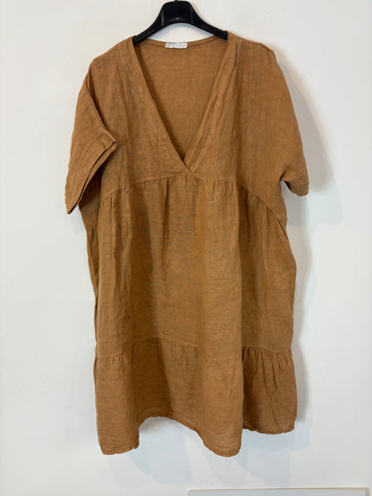 OTRAS. Vestido corto lino