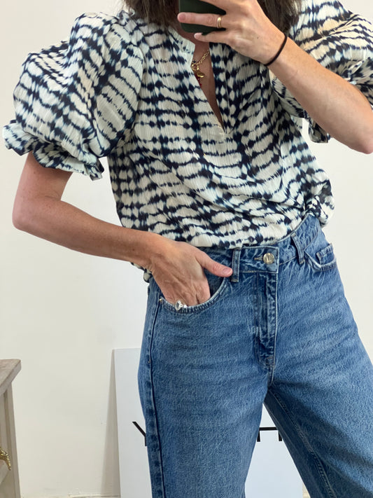 FRAMBUÁ. Blusa tie dye mangas T.m