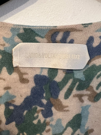 ZADIG &amp; VOLTAIRE. Printed cashmere top. T.S.