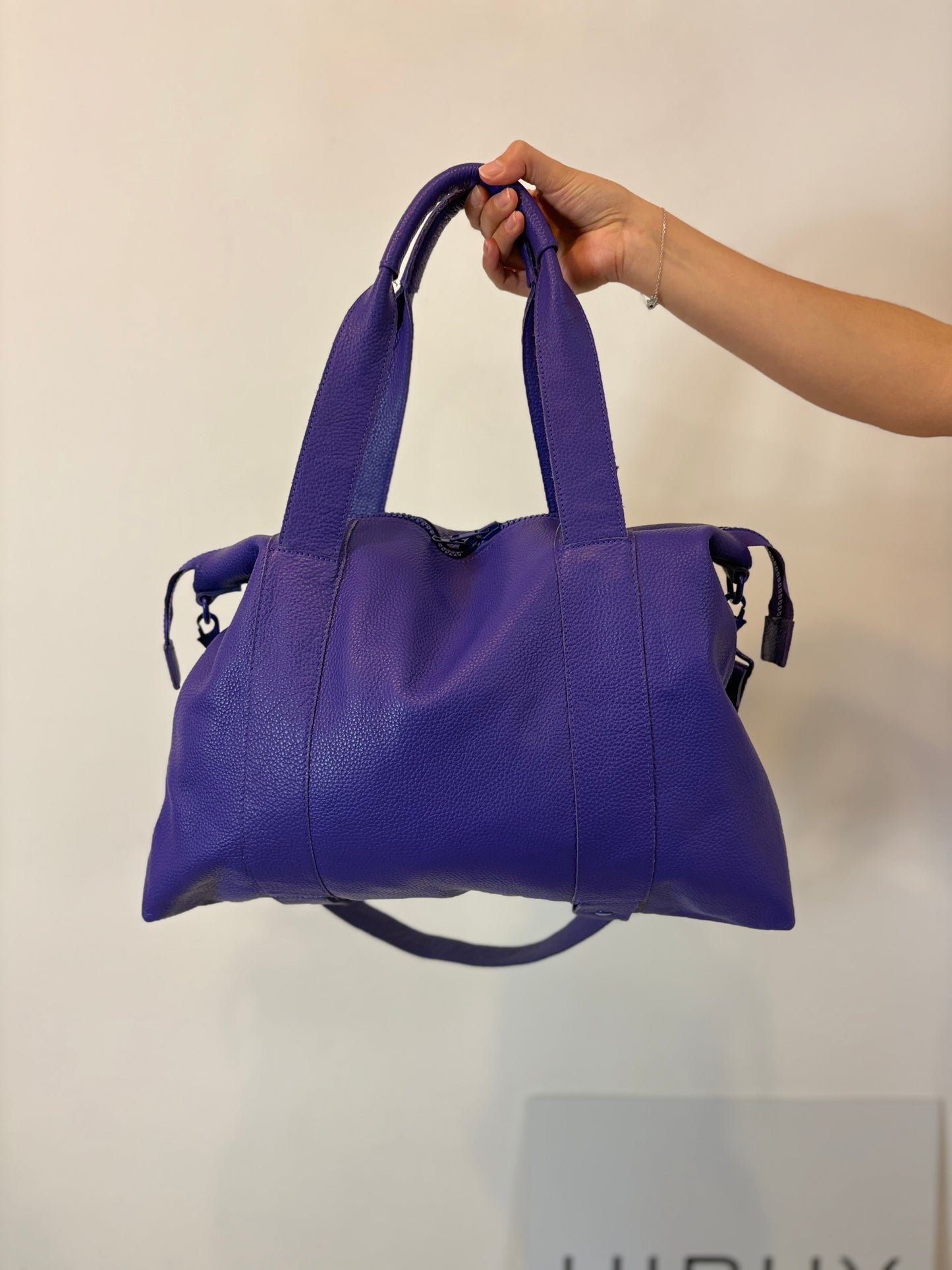 BIMBA Y LOLA. Purple leather bag