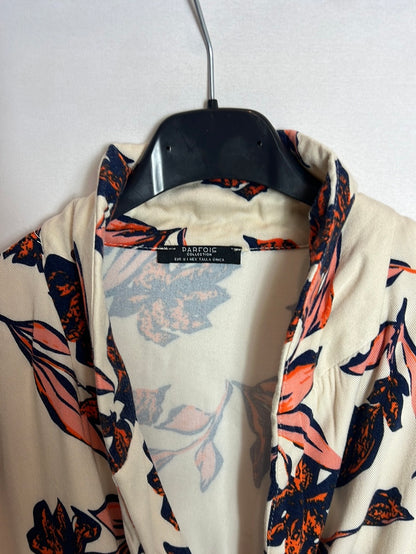 PARFOIS. Beige floral blazer/blouse Tu (s/m)