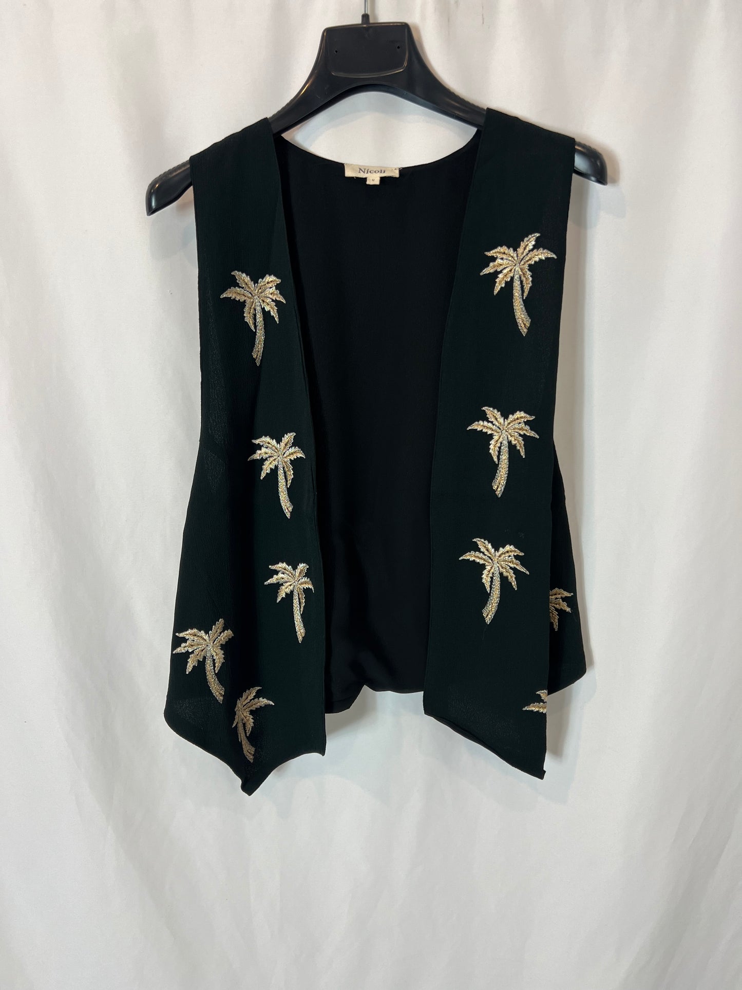 NICOLI. Chaleco fluido bordados. T M