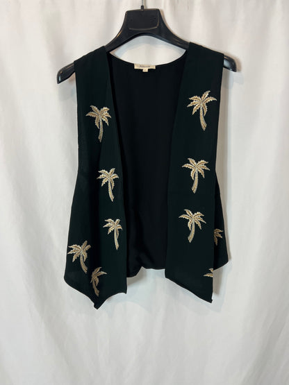 NICOLI. Chaleco fluido bordados. T M