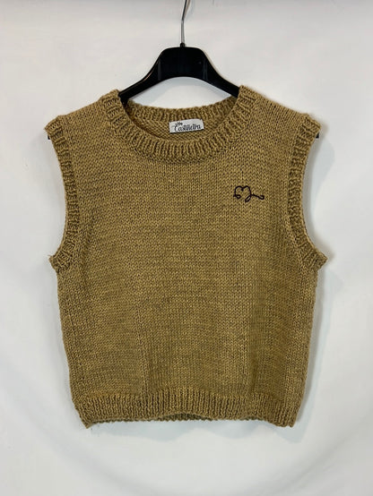 MUY CASTIÑEIRA. Chaleco beige TU(S)