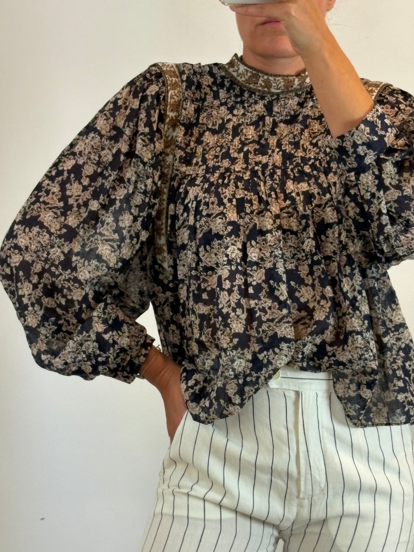 ISABEL MARANT ÉTOILE. Blusa estampada detalles. T 34 (S)