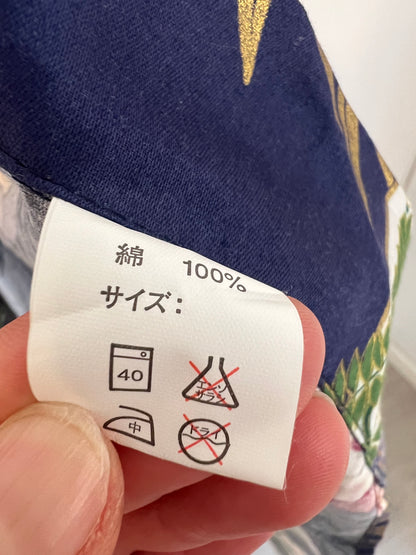 OTRAS. Kimono japonés azul estampado. T U