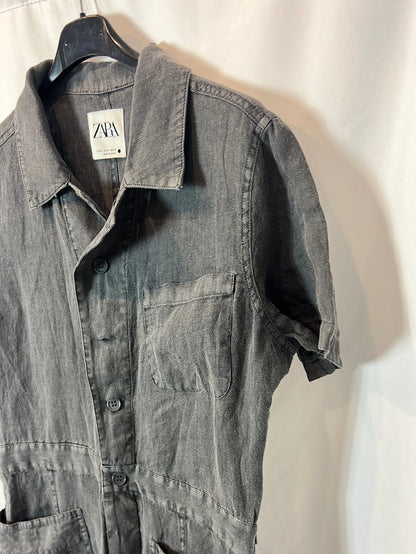 ZARA. Blue distressed jumpsuit. TS