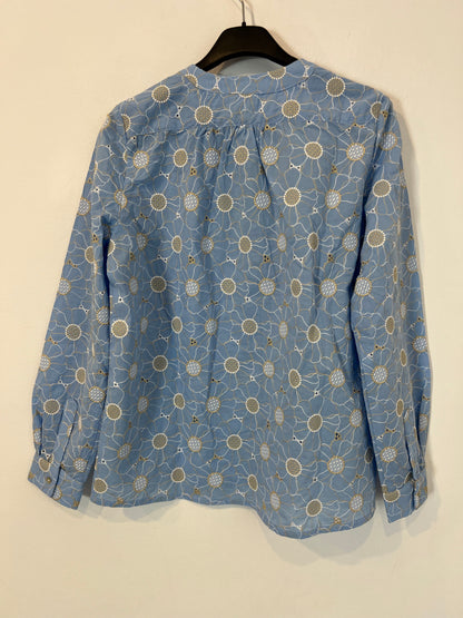 TRIANA BY C. Blusa azul bordada flores T.m