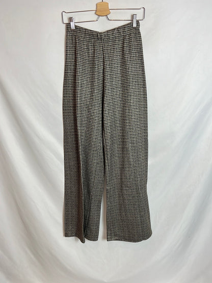 PINPON LILI. Pantalón pata de gallo verde Tu(S)