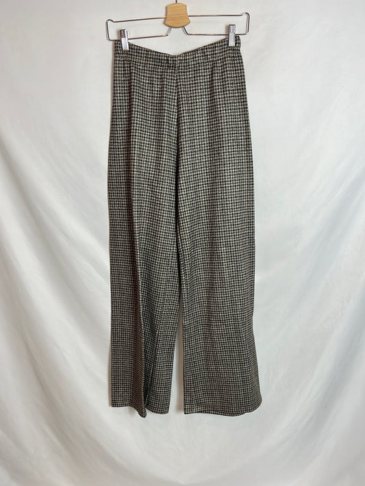 PINPON LILI. Pantalón pata de gallo verde Tu(S)