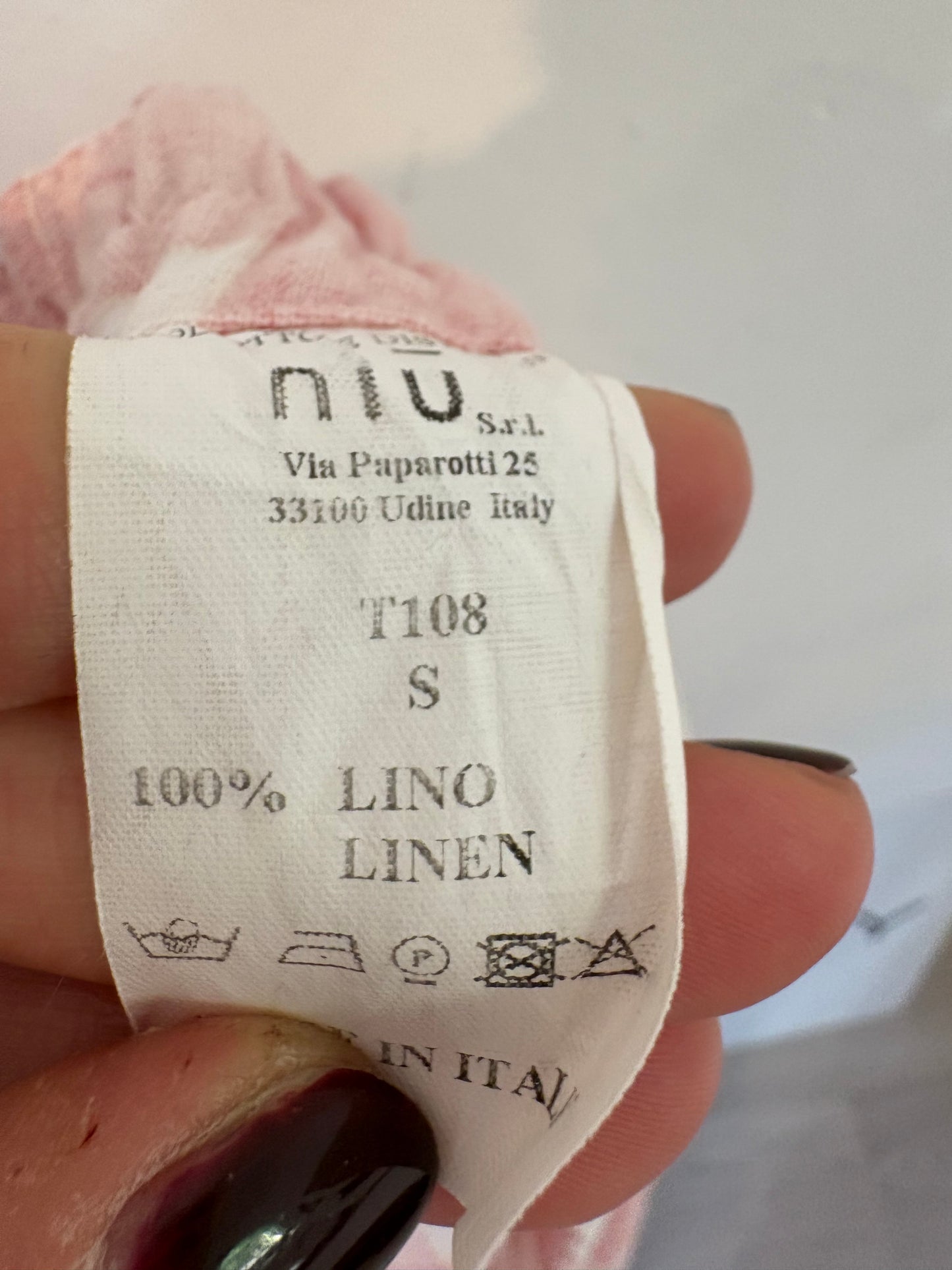 NIU. Pantalón lino cuadros. T S