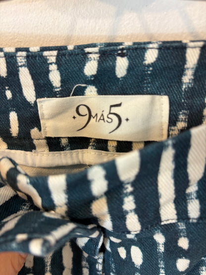 9MAS5. Total look estampado azul petróleo. T S