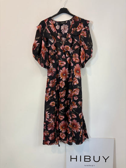 THE KOOPLES. Vestido largo flores con seda