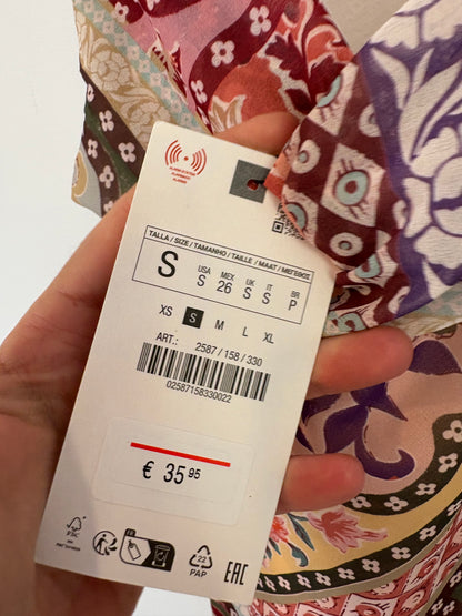 ZARA. Long flowing floral dress. TS