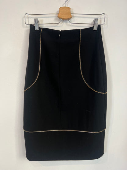 GEORGE RECH. Falda detalles dorados. T 36