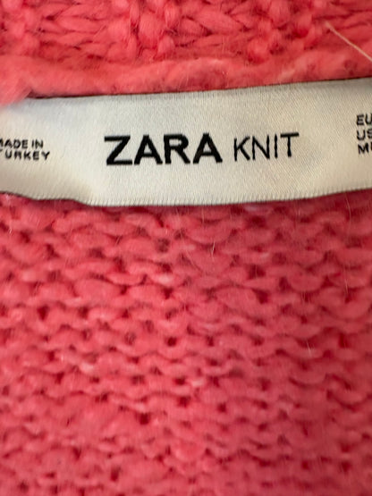 ZARA. Fuchsia chunky knit jacket. TS