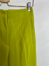 ZARA. Pantalón verde pistacho pinzas. T 36