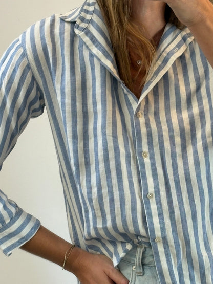 SCALPERS. Camisa lino rayas