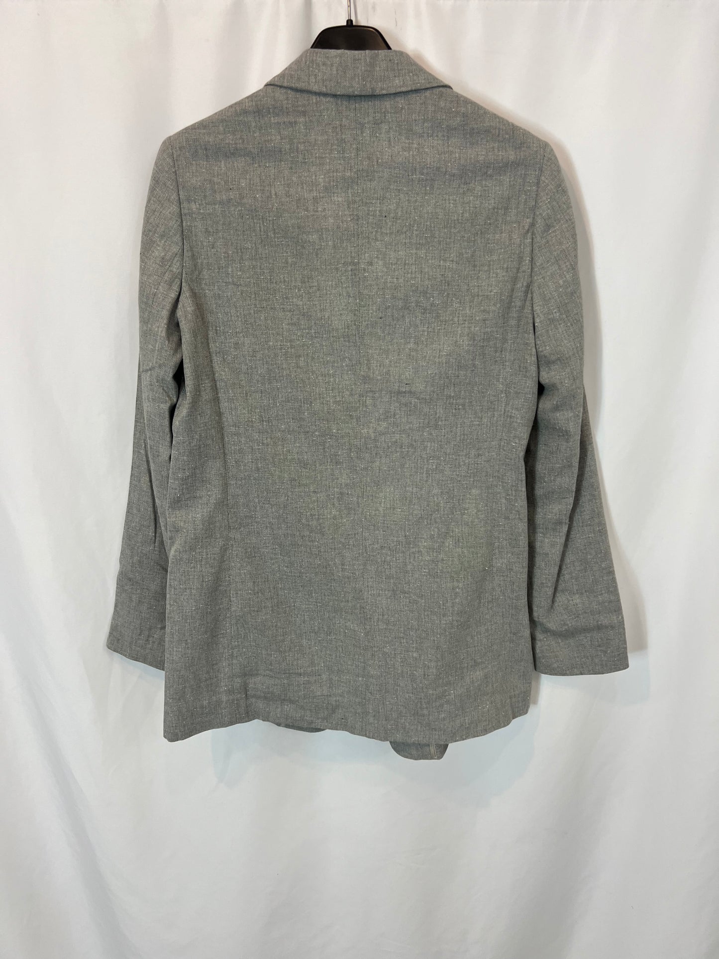 MASSIMO DUTTTI. Blazer gris jaspeada algodón. T XS