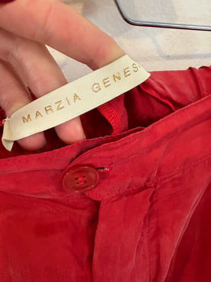 MARZI GENESI. Pantalón rojo fluido pinzas
