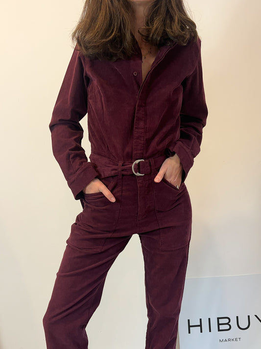 BA&SH. Mono largo berenjena textura