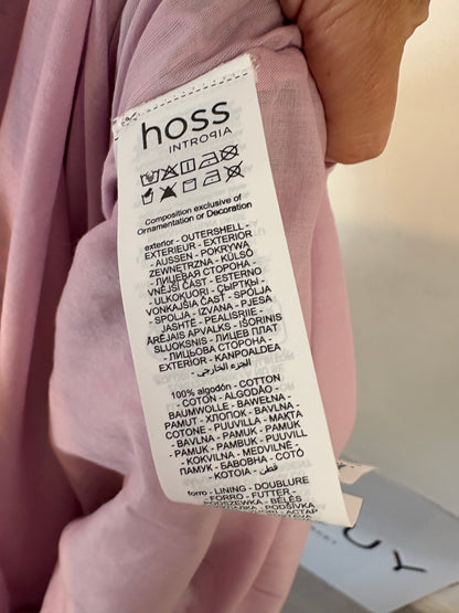 INTROPIA. Vestido midi malva estampado