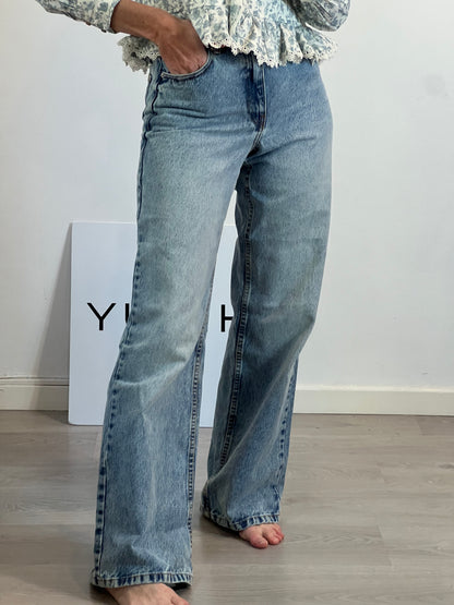 SÉZANE. Pantalón denim ancha. T 36