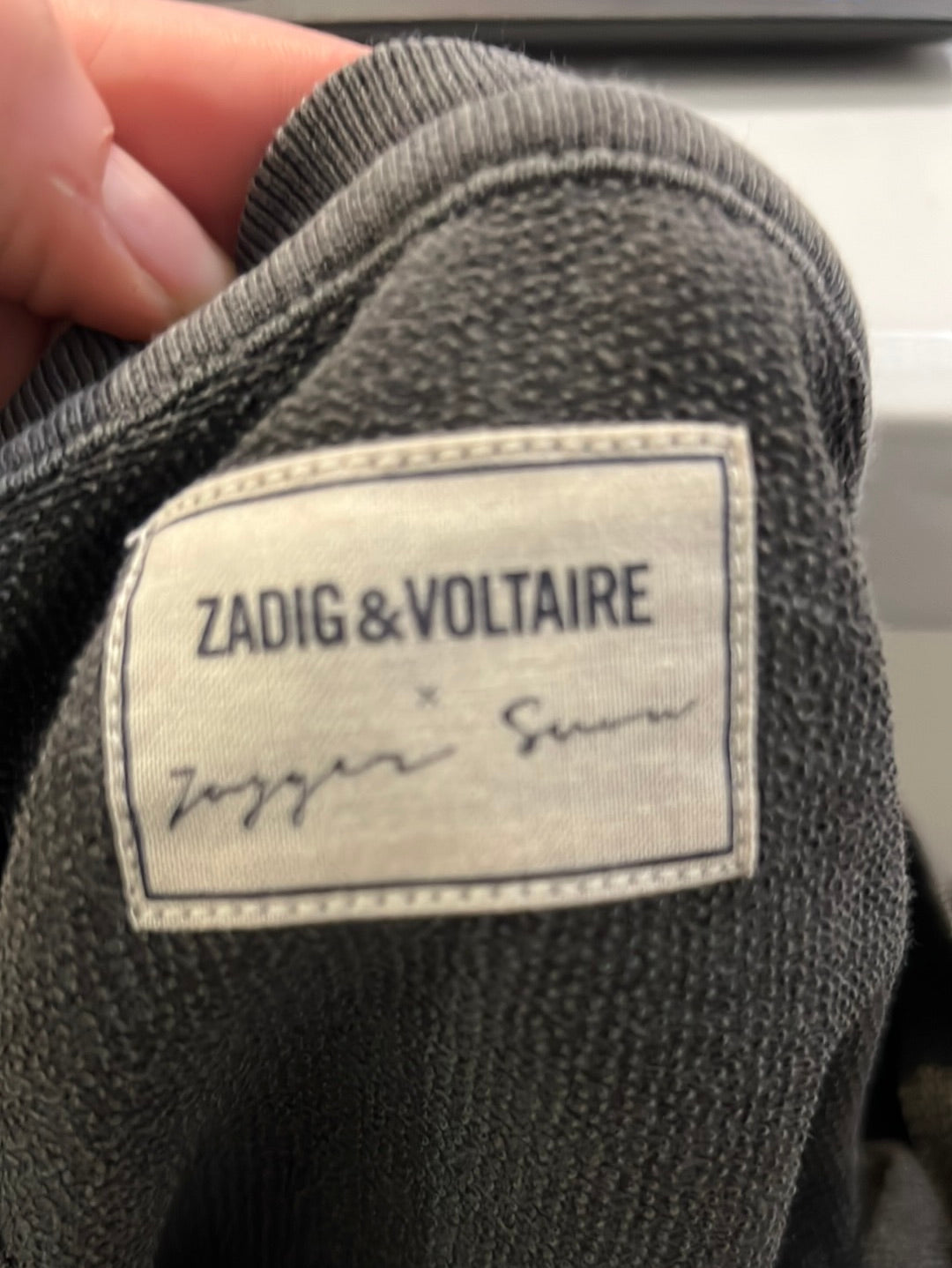 ZADIG&VOLTAIRE. Sudadera gris dibujos. T L