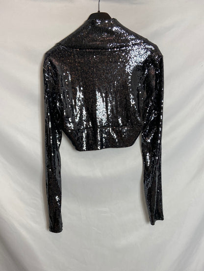 ASTUCES. Chaqueta crop lentejuelas. T 2(S)
