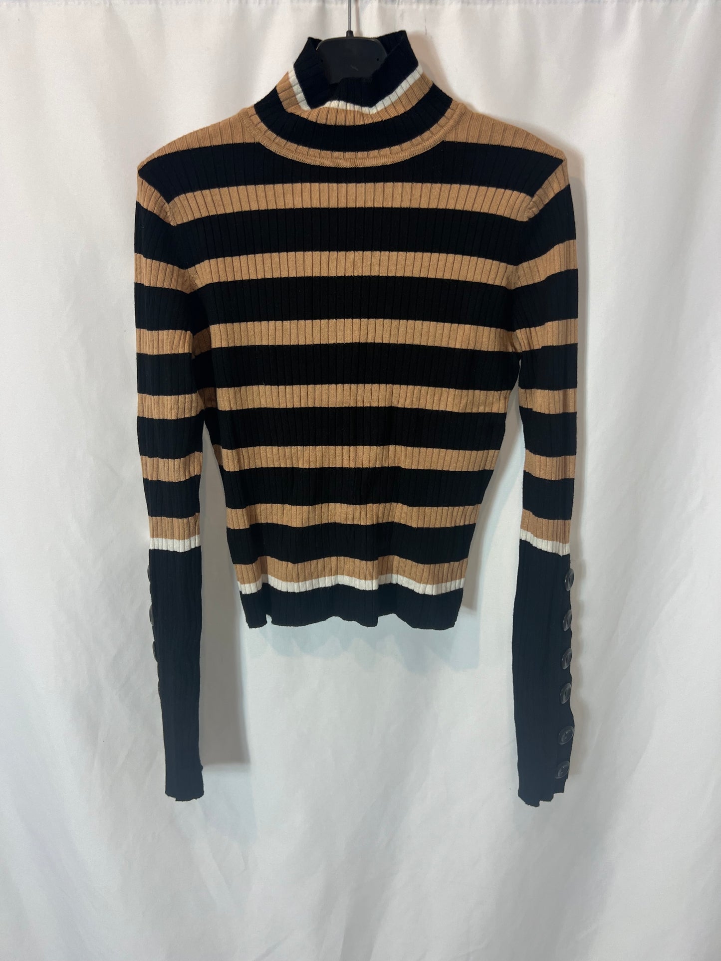 ZARA. Jersey rayas canalé. T M