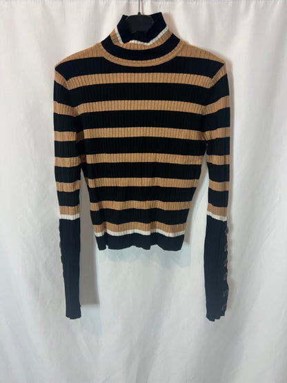 ZARA. Jersey rayas canalé. T M