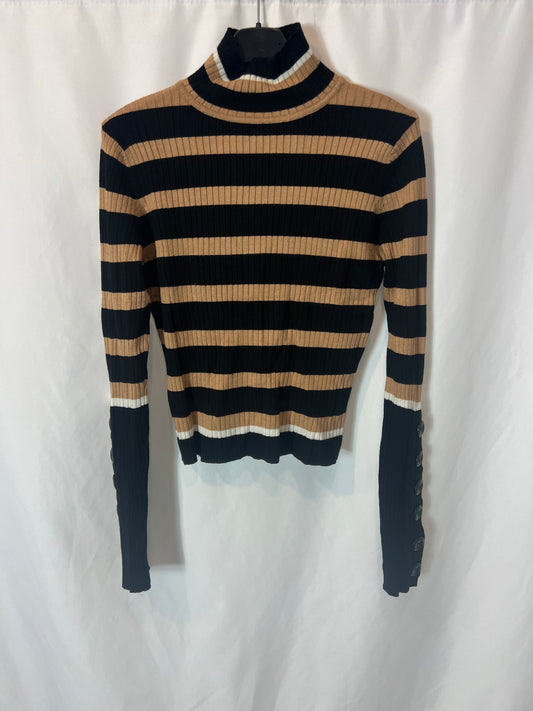 ZARA. Jersey rayas canalé. T M