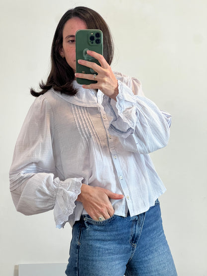 SPRINGFIELD. Blusa fluida azul claro