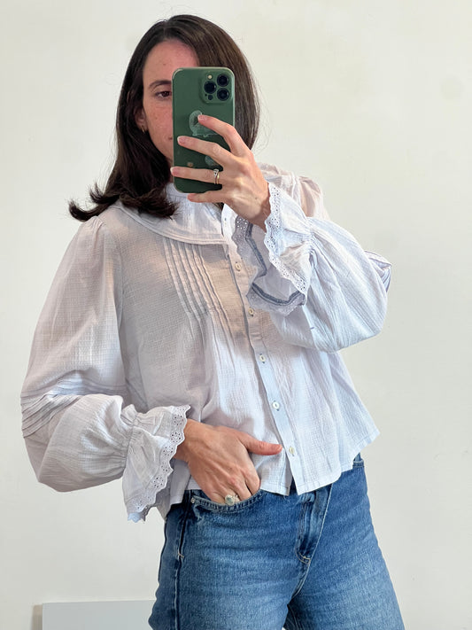 SPRINGFIELD. Blusa fluida azul claro