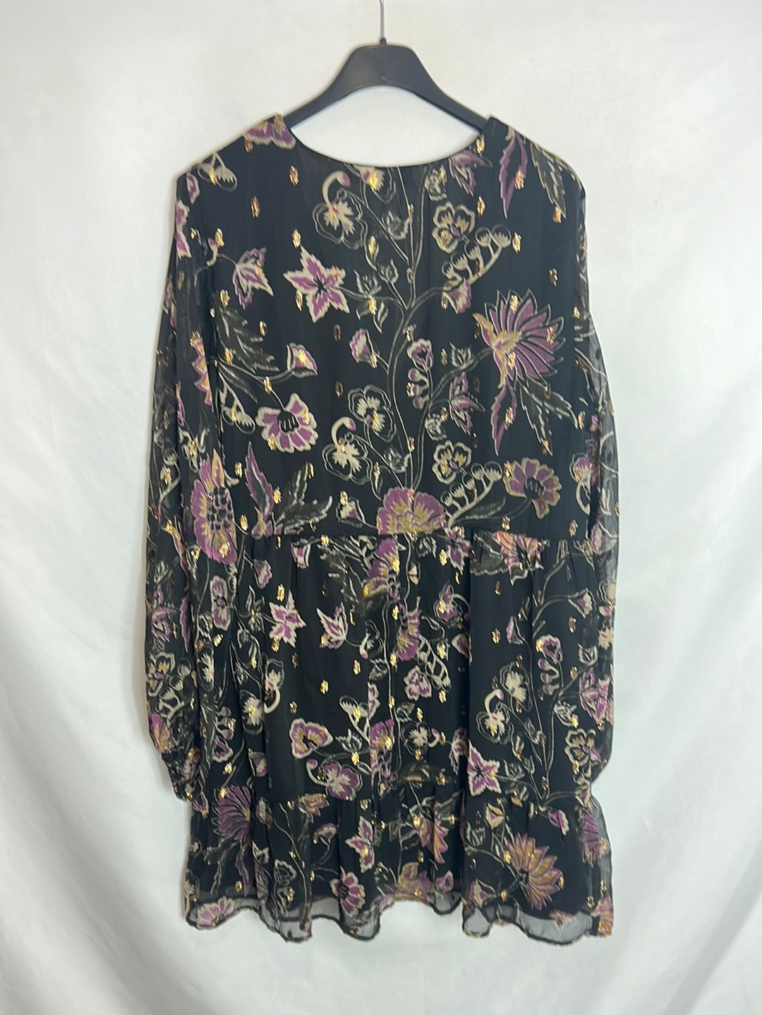 ZARA. Black glitter print fairy dress. TM