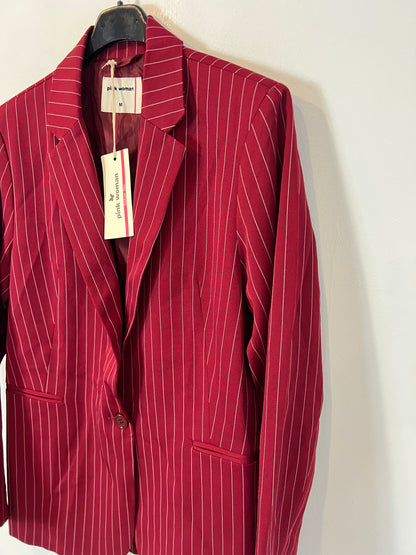 PINK WOMAN. Blazer burdeos raya diplomática. T M