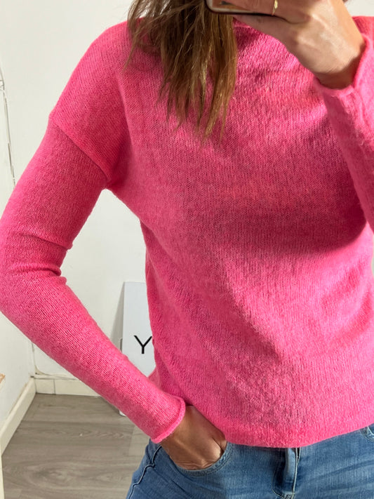 OTRAS. Jersey fucsia jaspeado. T S