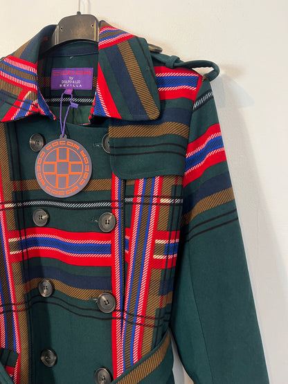 COCOA. Abrigo verde cuadros