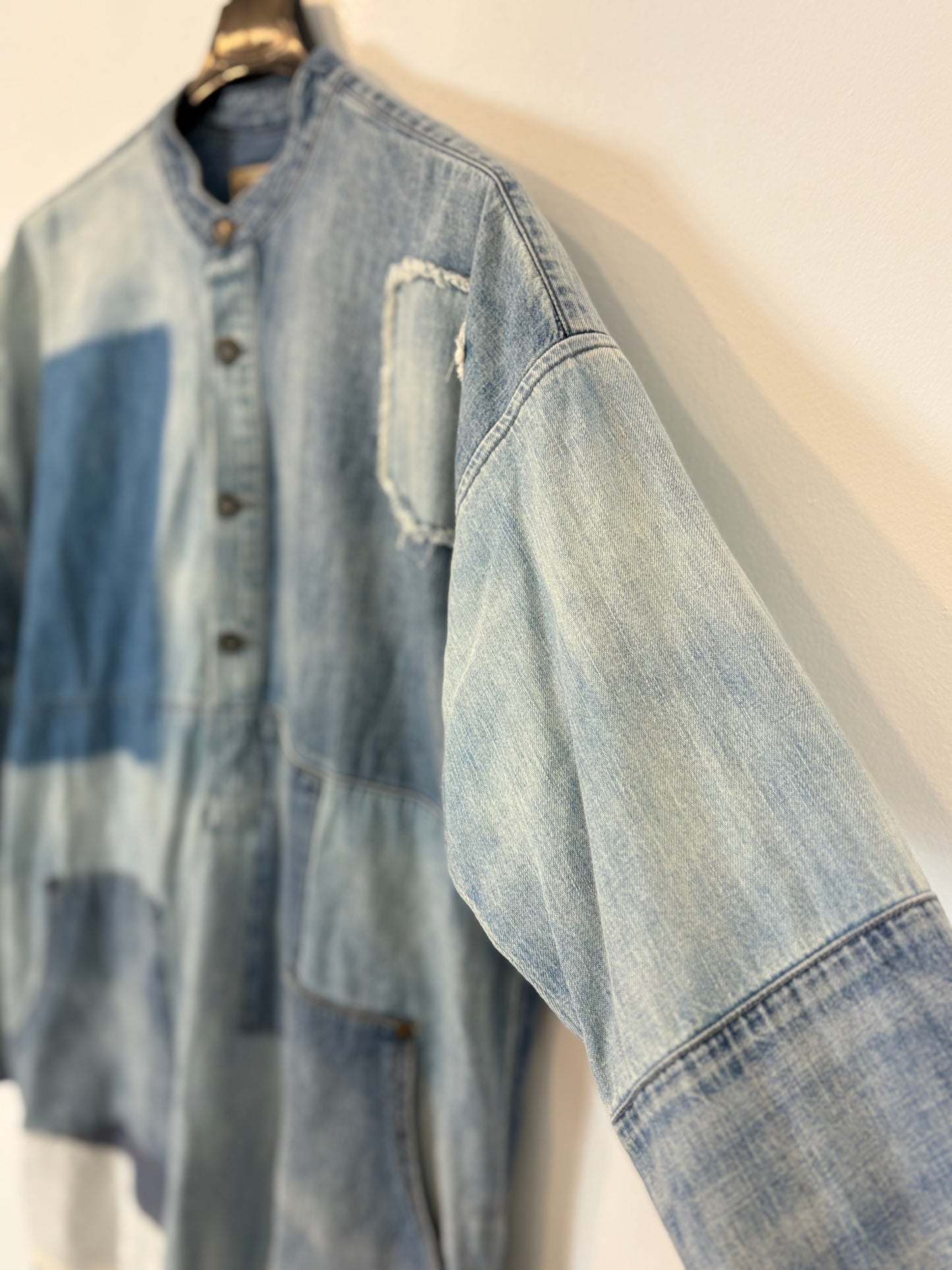 POLO RALPH LAUREN. Vestido corto denim parches. T M