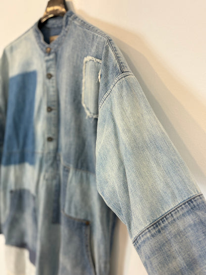 POLO RALPH LAUREN. Vestido corto denim parches. T M